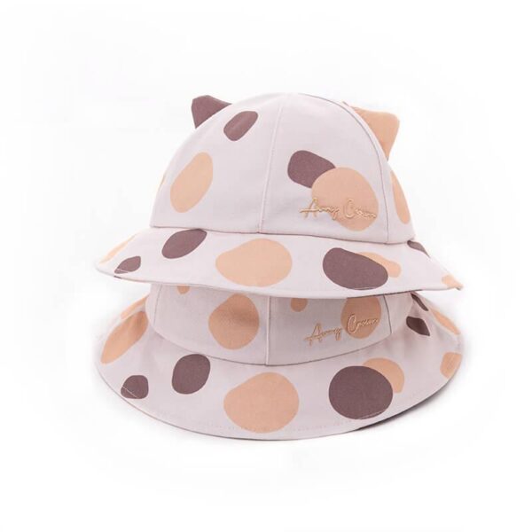 Aung Crown cute cartoon flat embroidery kid anime bucket hat with a short narrow brim KN2102043