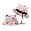 Aung Crown cute flat embroidery kid anime bucket hat with a short narrow brim KN2102043