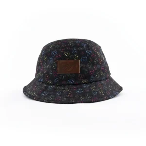 Aung Crown black digital printing kid bucket hats KN2102191-3