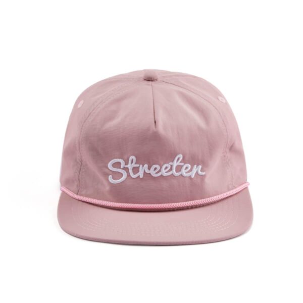 Streeter pink waterproof kid snapback hats with rope KN2102202