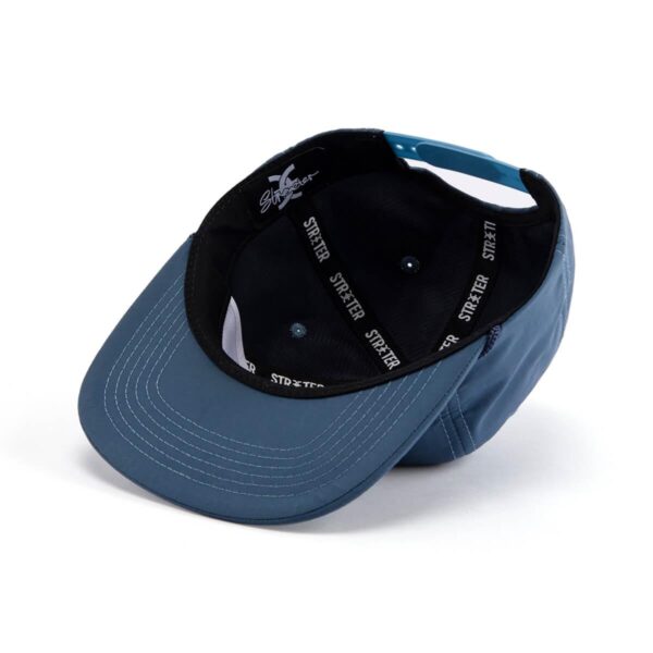 Streeter dark blue waterproof kid snapback hats with rope at the inner view side KN2102202