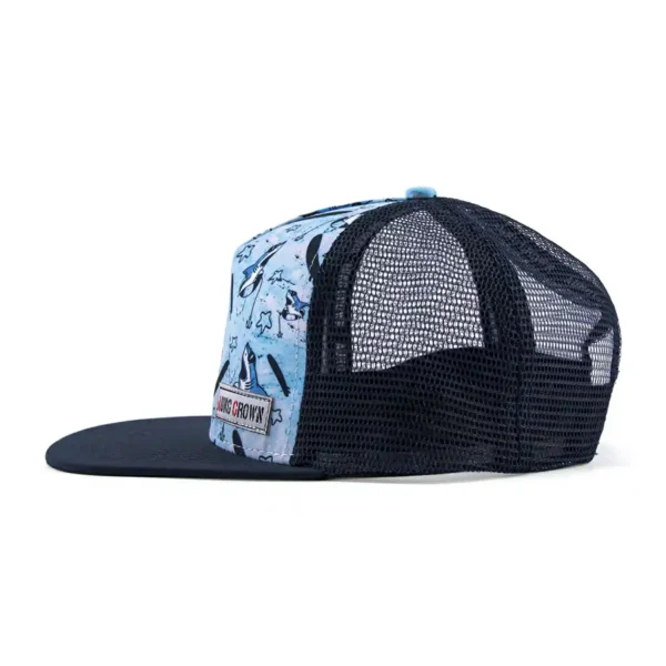 Aung Crown blue hat kid cute with a mesh back SFA-210326-4