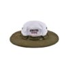 Streeter army-green and white outdoor bucket hat with string KN2101081