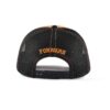 Streeter black-brown trucker hat with flat embroidery letters and a black plastic snap closure on the back KN2012093