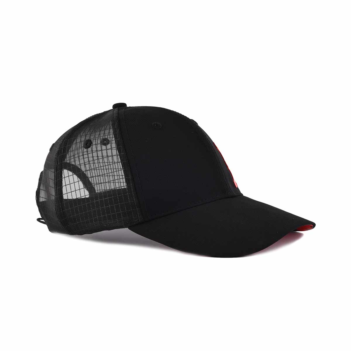 Streeter black curved brim trucker hat for men at the side view KN2012141 Streeter black curved brim trucker hat for men at the side view KN2012141