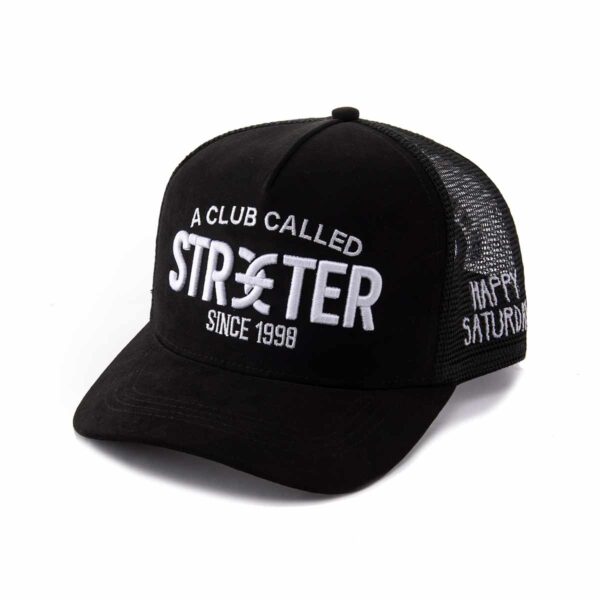 Streeter black fashion trucker hat for women and men KN2103081