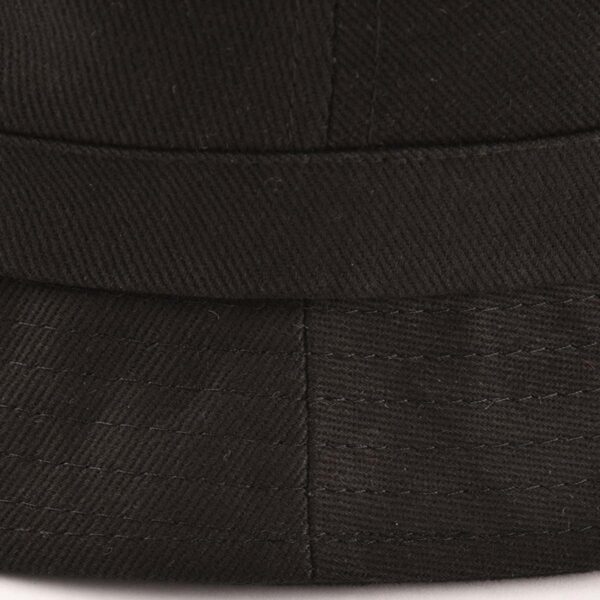 Streeter black short brim bucket hat with a short narrow-down brim KN2101263