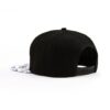 Streeter casual black and white snapback hats with a black plastic snap closure KN2102012