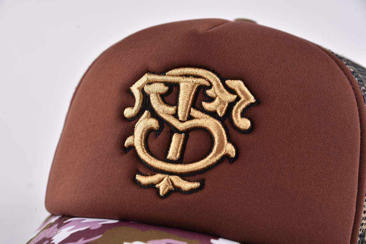Streeter casual camo trucker hat with 3D embroidery letters on the front KN2012301-2 Streeter casual camo trucker hat with 3D embroidery letters on the front KN2012301-2