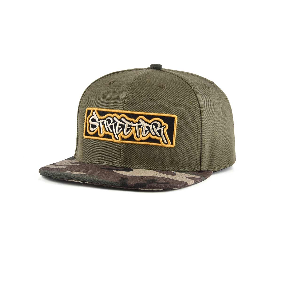 Streeter casual olive green snapback hat for men KN2012241 Streeter casual olive green snapback hat for men KN2012241