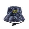 Streeter colourful bucket hat in gray with yellow 3D embroidery letters KN2102201