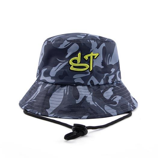 Streeter colourful bucket hat in gray with yellow 3D embroidery letters KN2102201