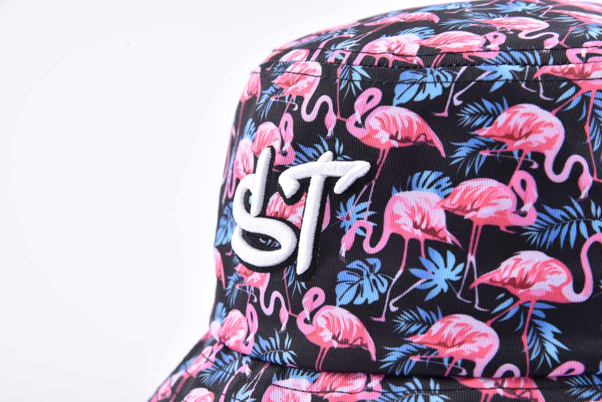 Streeter colourful bucket hat with a 3D embroidery logo at the front KN2102201