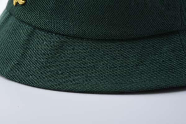 Streeter green korean bucket hat with a narrow-down brim KN2102032