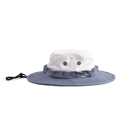 Streeter light blue brim outdoor bucket hat with string KN2101081