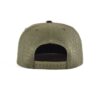 Streeter men's casual olive green snapback hat with a plastic snap closure KN2012241