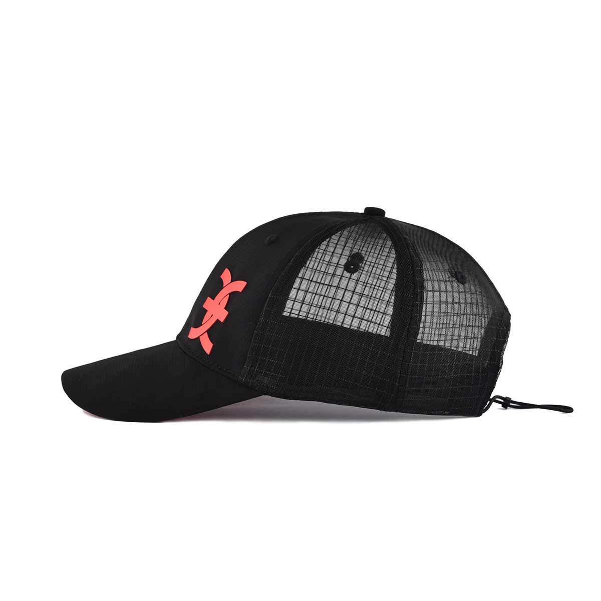 Streeter men's curved brim trucker hat in black at the horizontal view KN2012141 Streeter men's curved brim trucker hat in black at the horizontal view KN2012141