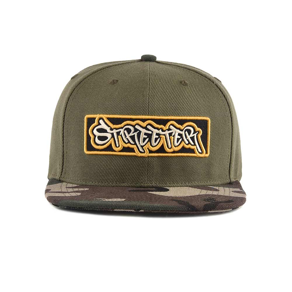 Streeter men's olive green snapback hat for sports KN2012241 Streeter men's olive green snapback hat for sports KN2012241