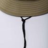 Streeter olive green bucket hat with adjustable chin drawstrings KN2102194