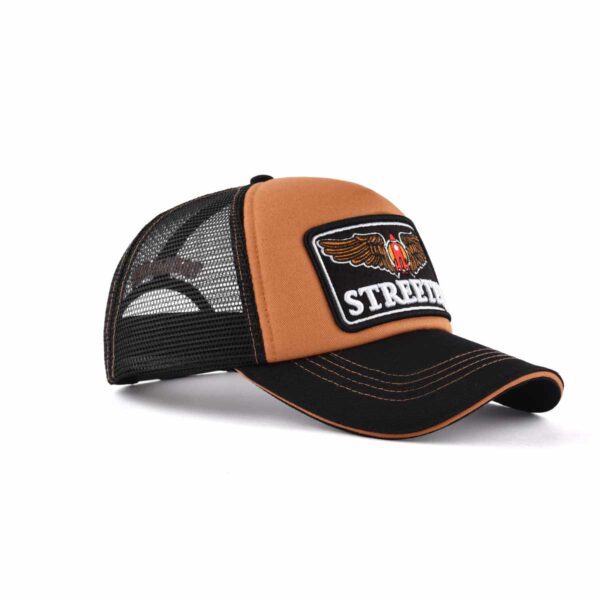 Streeter patchwork trucker hat for men with a mesh back KN2012093