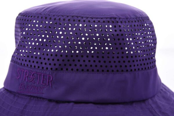 Streeter purple bucket hat with a mesh part on the crown KN2103122