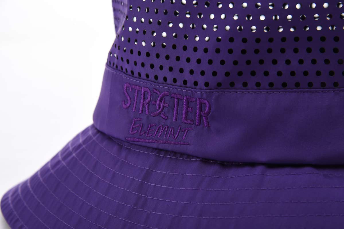 Streeter purple bucket with flat embroidery letters at the front KN2103122 Streeter purple bucket with flat embroidery letters at the front KN2103122