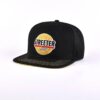 Streeter unisex black snapback hat with a black flat brim KN2012031