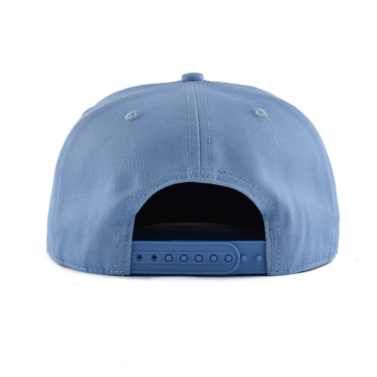 Streeter unisex light blue snapback hat with a plastic snap closure KN2012252 Streeter unisex light blue snapback hat with a plastic snap closure KN2012252