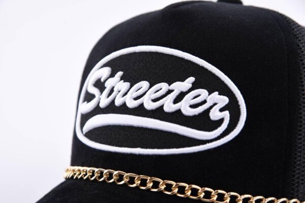 Streeter unisex mesh trucker hat with 3D embroidery letters on the front KN2102051