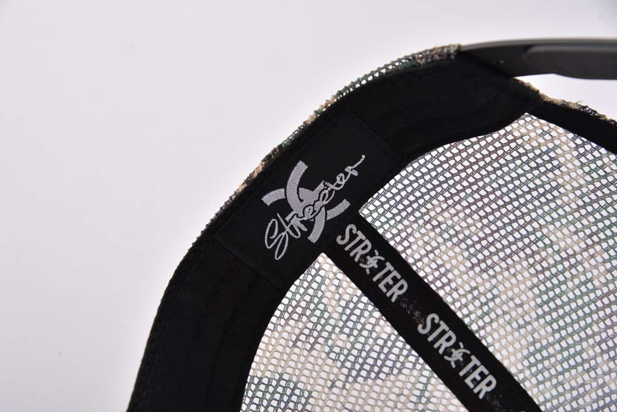 Streeterfashion camo trucker hat with an inner label on the sweatband KN2012301-2 Streeterfashion camo trucker hat with an inner label on the sweatband KN2012301-2