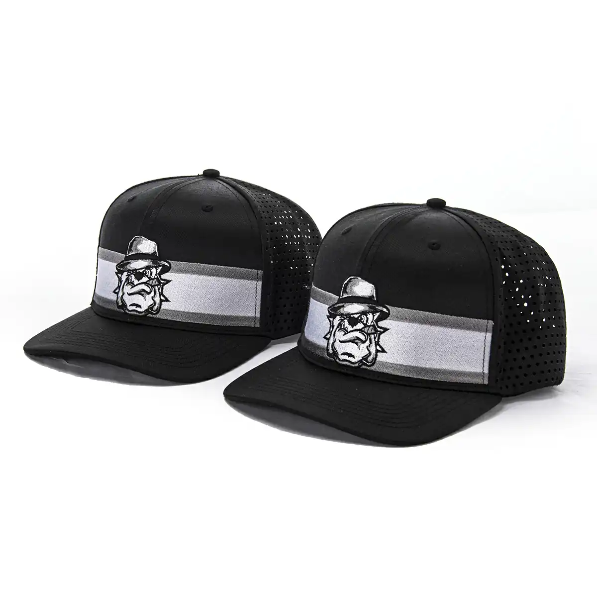 Aung Crown black polyester trucker hat for men KN2103044 Aung Crown black polyester trucker hat for men KN2103044