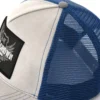 Aung Crown casual baseball trucker hat with a patchwork mesh crown SFA-210415-2