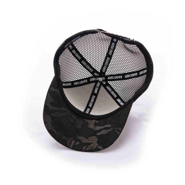 Aung Crown casual curved bill trucker hat for men at the inner part view SFG-210421-2