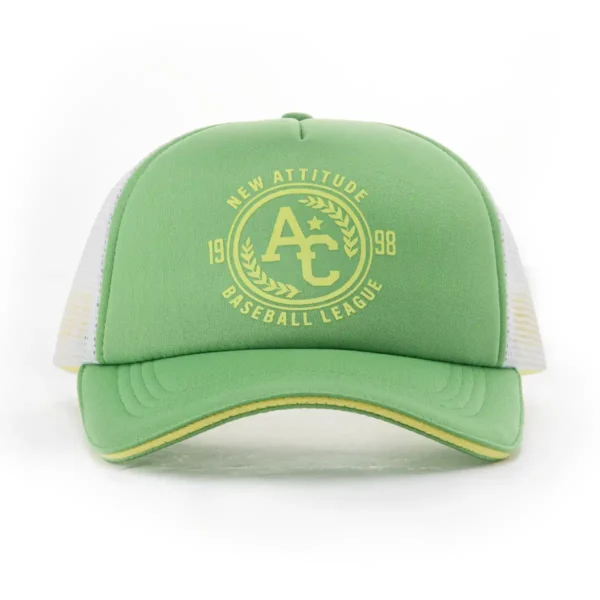 Aung Crown green unisex screen print trucker hat for sports SFA-210329-2