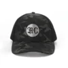 Aung Crown men's curved bill trucker hat in black SFG-210421-2