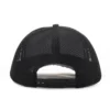 Aung Crown men's fashion curved bill trucker hat with a black plastic snap and a balck mesh back SFG-210421-2