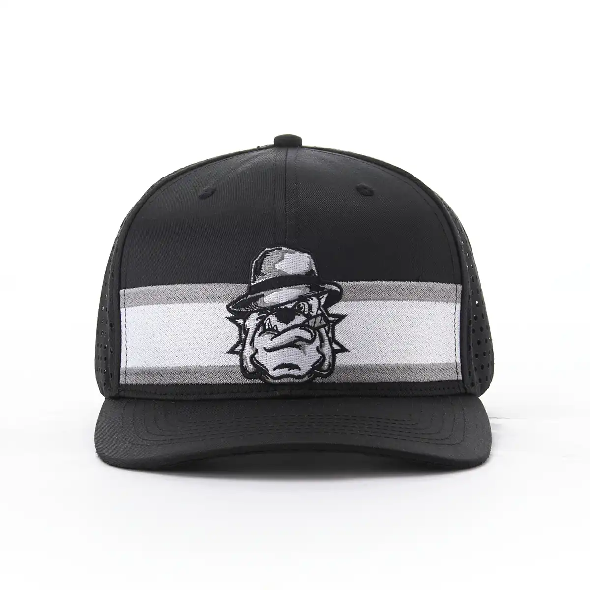 Aung Crown men's polyester trucker hat with a laser-hole crown KN2103044 Aung Crown men's polyester trucker hat with a laser-hole crown KN2103044