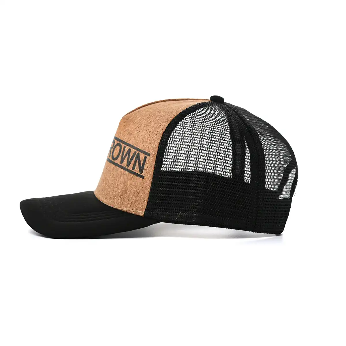 Aung Crown men's trucker hat screen printing with a curved brim SFG-210429-4 Aung Crown men's trucker hat screen printing with a curved brim SFG-210429-4