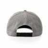 Aung Crown men's trucker hat with a gray laser-hole crown and a black plastic snap KN2103111