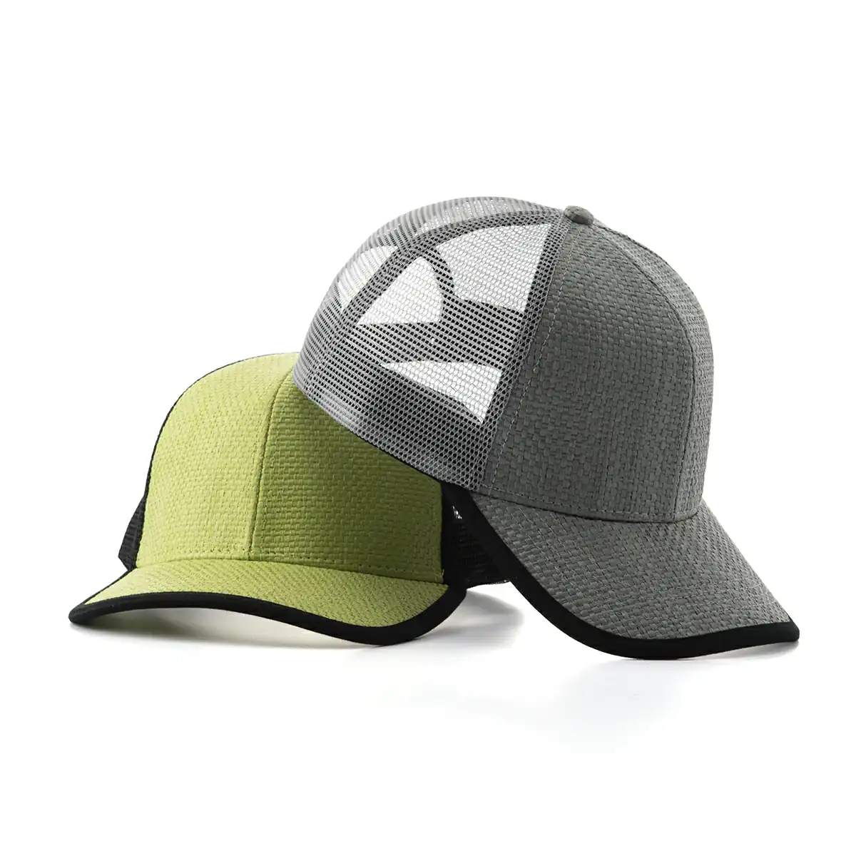 Aung Crown unisex patchwork trucker hat trendy in green or gray SFG-210428-5