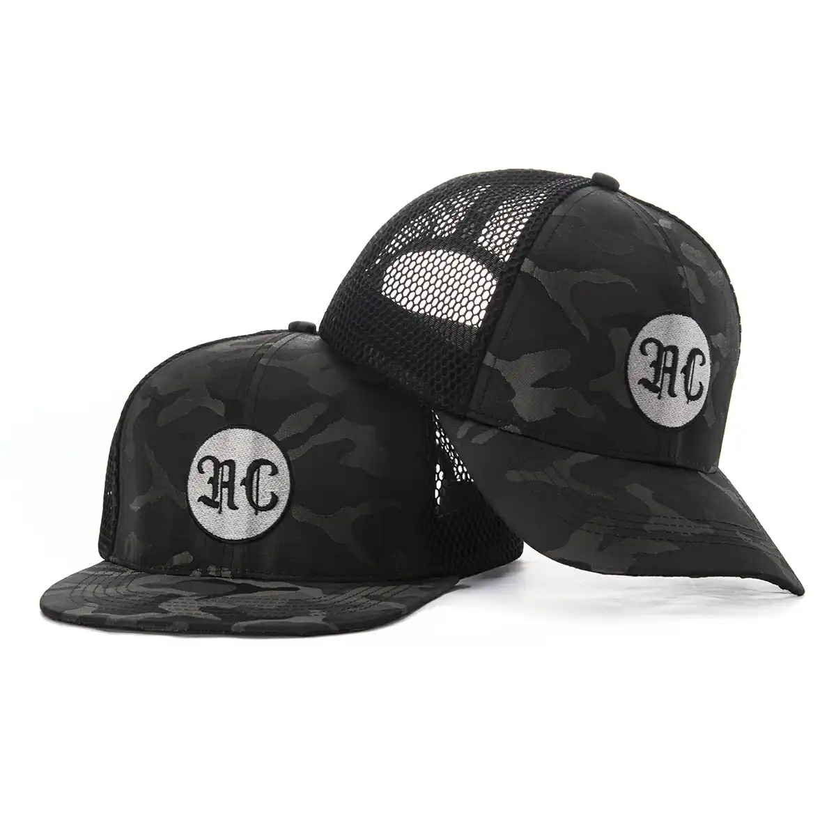 Aung Crown flat-brim trucket hat embroidered SFG-210421-2 Aung Crown flat-brim trucket hat embroidered SFG-210421-2