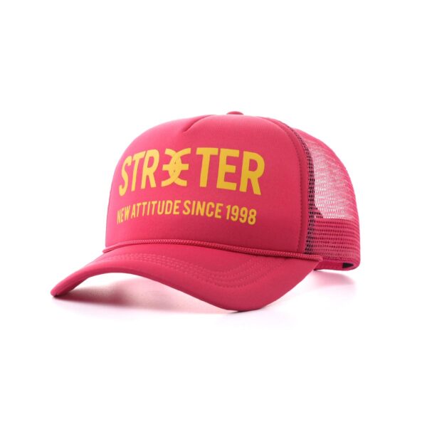 Streeter pinkish red fashion foam trucker hat for women and men