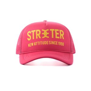 Streeter pinkish red foam trucker hat for women and men SFA-210430-1