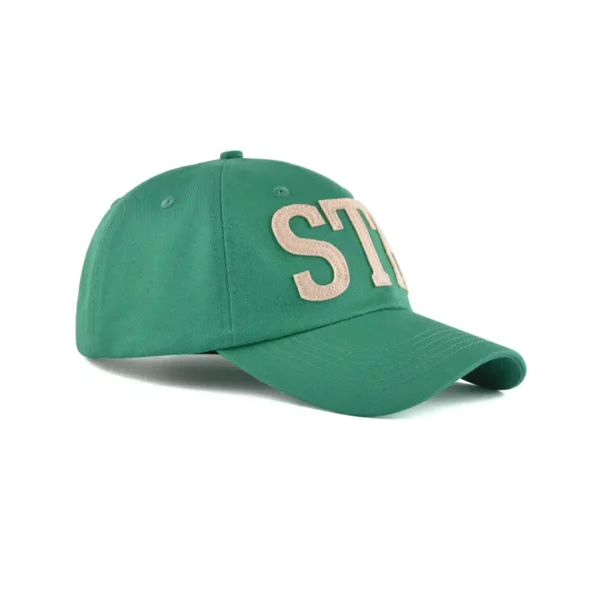 the right side of the green baseball cap KN2012242