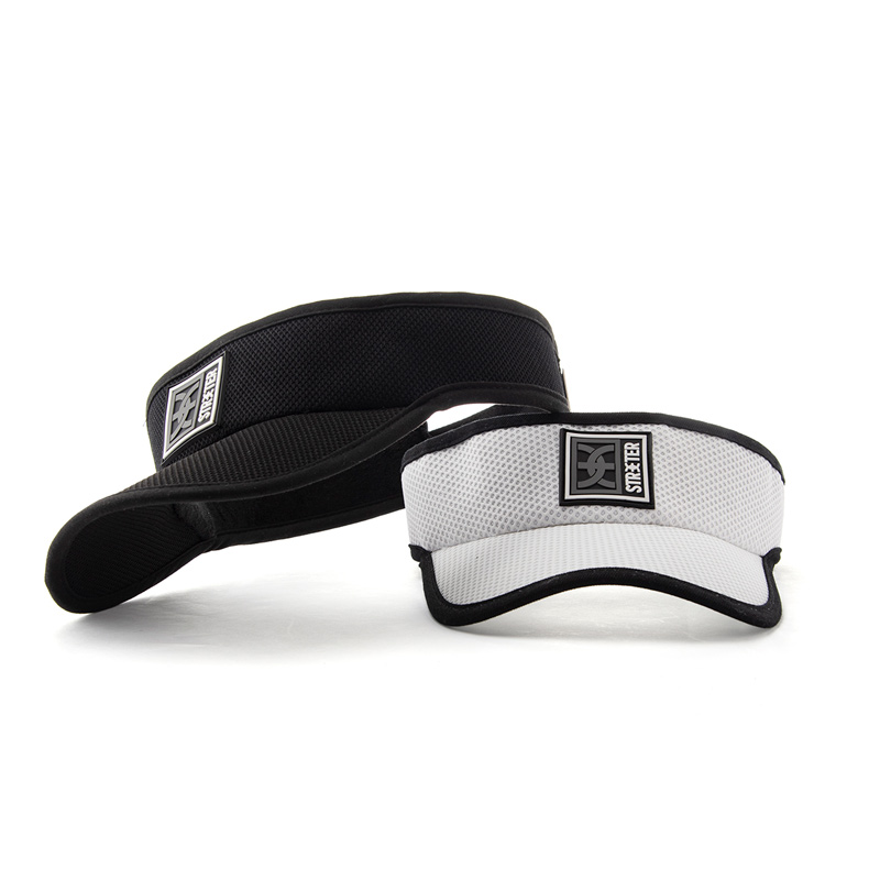 Streeter rubber patch women visor hat available in 2 colors: black and whiteKN2102046 Streeter rubber patch women visor hat available in 2 colors: black and whiteKN2102046