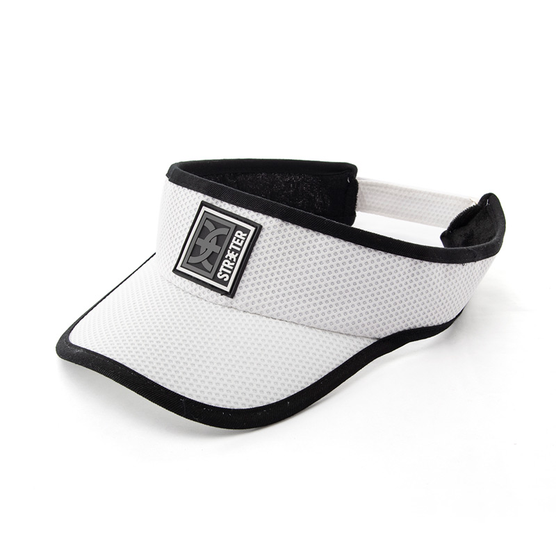 Streeter hollow-top women visor hat with a rubber patch  KN2102046 Streeter hollow-top women visor hat with a rubber patch KN2102046