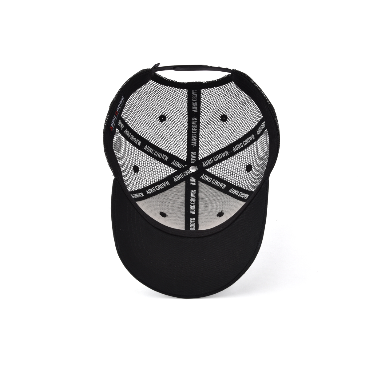 black trucker hat