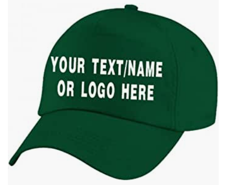 green baseball cap