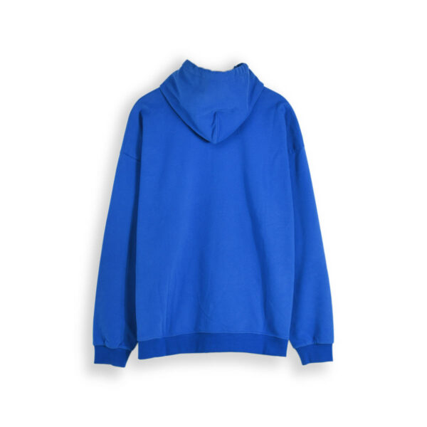 Aung Crown blue fleece hoodies for men at the back view SFA-210419-2