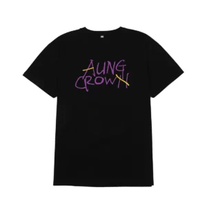 Aung Crown cotton black t shirt for men SFZ-210709-1